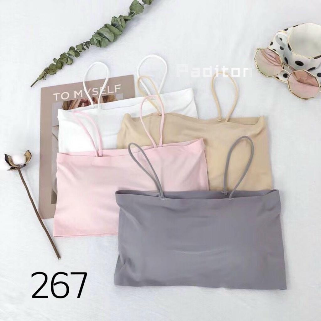 Áo bra nữ hai dây nâng ngực đúc su trơn Cun022, thun lạnh thoáng mát mềm mịn 2 dây mảnh thời trang