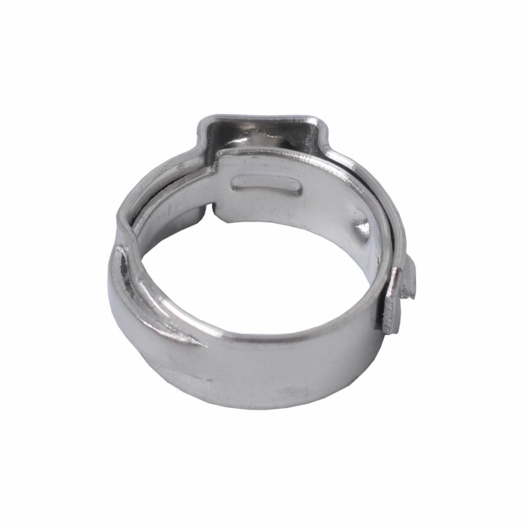 10 Pieces Stainless Steel Single Ear Hose Clamps 8.8mm-10.5mm Adjustable