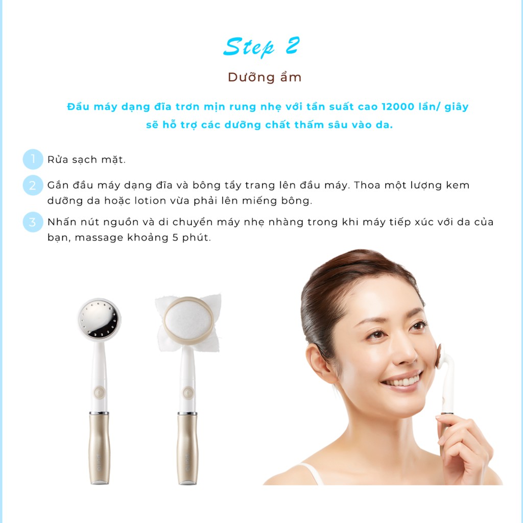 Máy Rửa Mặt Massage 3-trong-1 Shine Nhật Bản