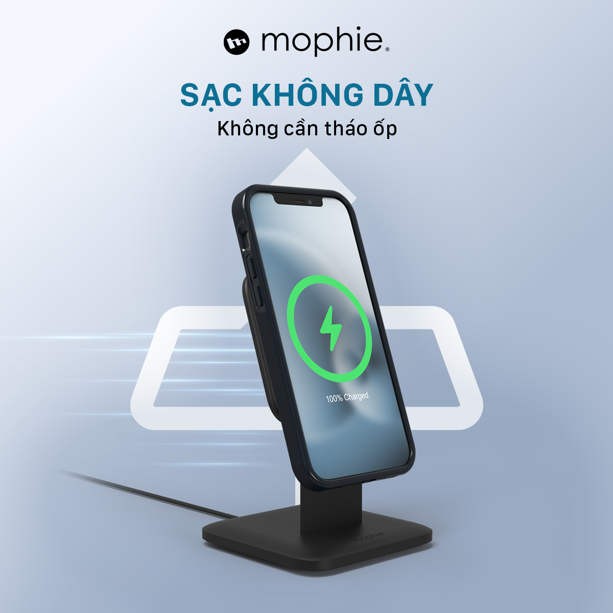 Đế sạc đứng không dây Mophie Snap+ - Hàng chính hãng