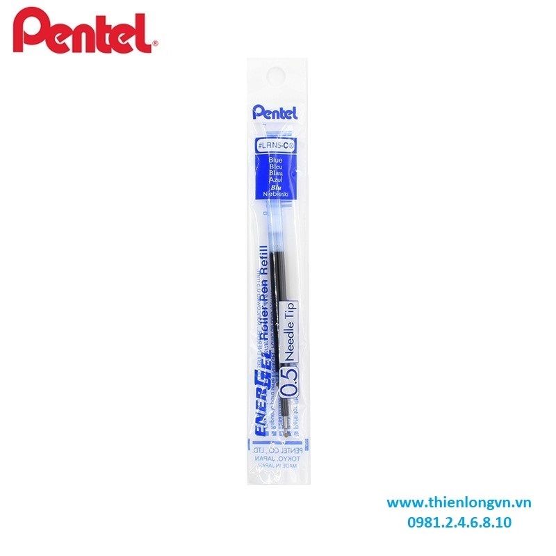 Combo 5 Ruột bút nước energel Pentel LRN5 màu xanh 0.5mm