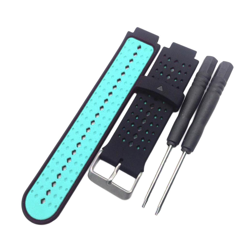 Replacement Silicone Bands With 2PCS Pin Removal Tools For Garmin Forerunner 220/230/235/620/630