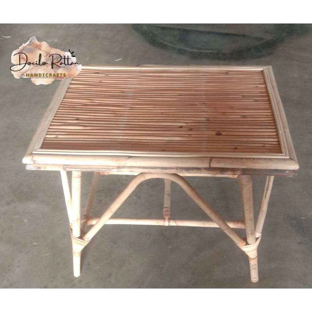 Bàn Bằng mây Hình chữ nhật, Bàn cà phê, kệ cho đầu giường, Bàn cho ban công