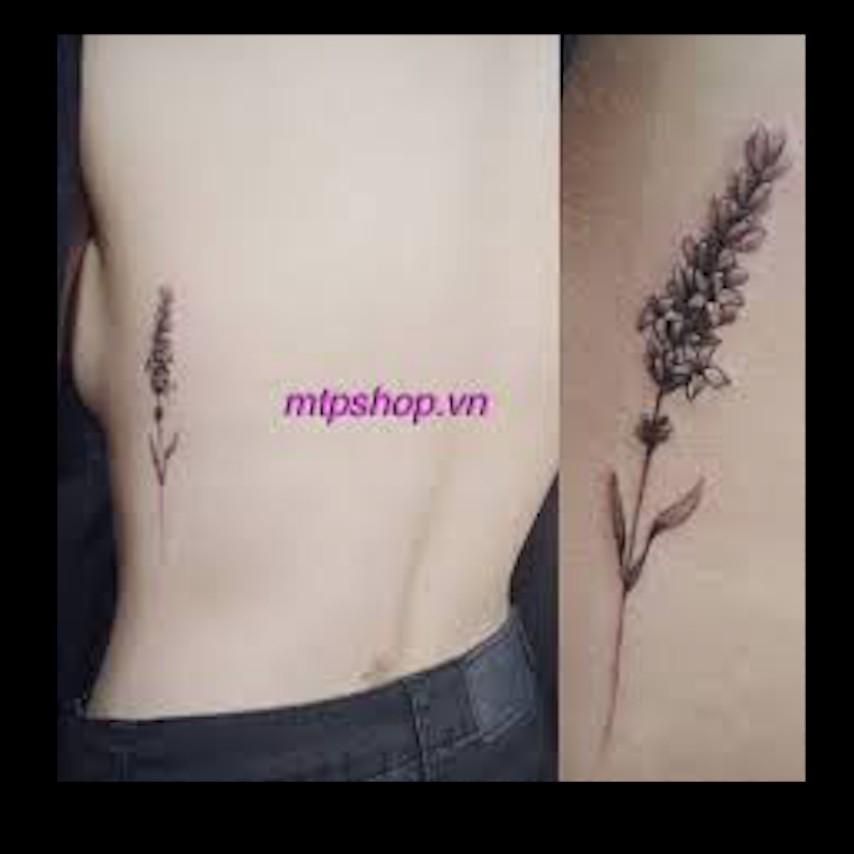 Hình xăm dán hoa và chữ ký 10x6cm+ quà tặng kèm