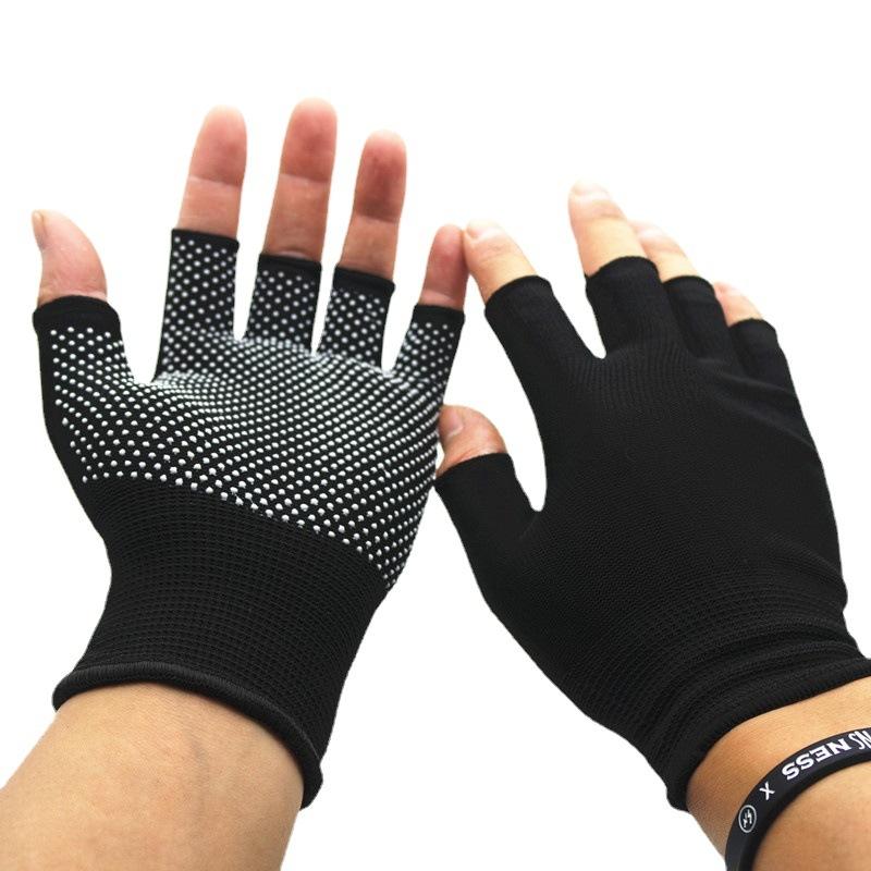 Găng tay xe máy thể thao chiến thuật đầy đủ găng tay cảm ứng màn hình cảm ứng xe đạp bảo vệ bằng xe đạp nửa ngón tay găng tay găng tay Color: Black 2