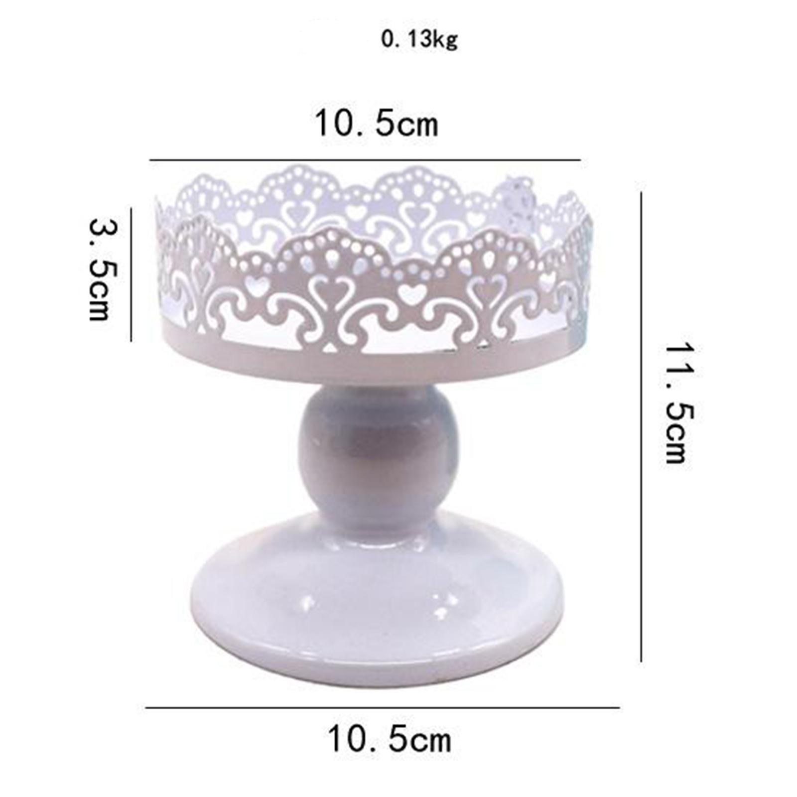 Iron Cake Stand Round Pedestal Dessert Holder Cupcake Display Rack