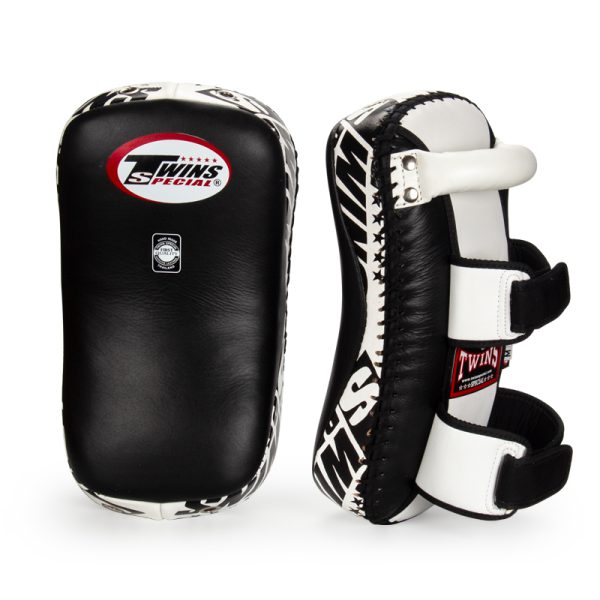 Đích Đá Twins Curved Leather Kick Pads Kpl-10/ Boxing/ KickBoxing/ MuayThai - White/ Trắng