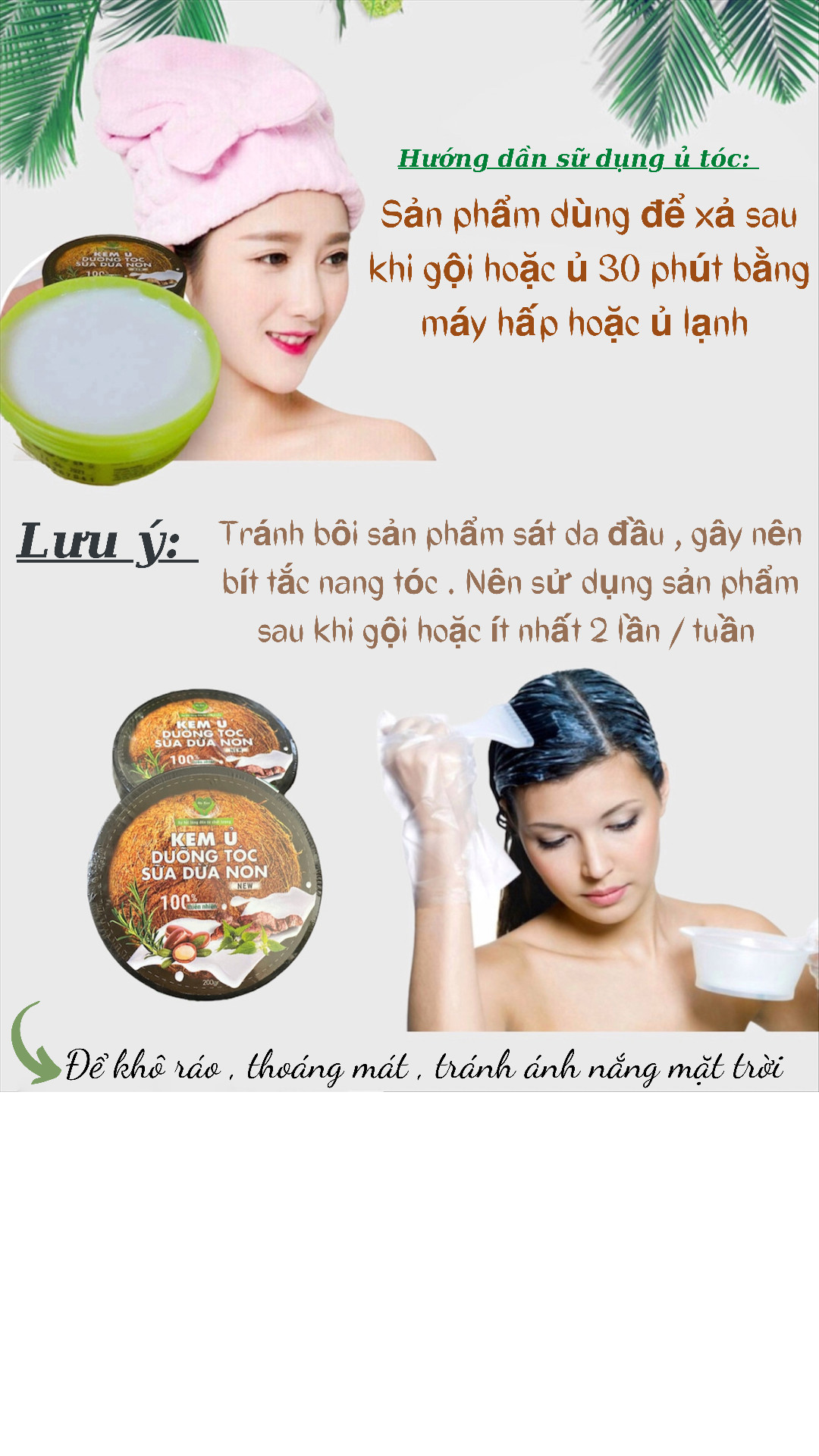 Kem ủ tóc sữa dừa non MẸ KEN (200ml) - kem dưỡng tóc, mềm mượt, giảm khô, chẻ ngọn