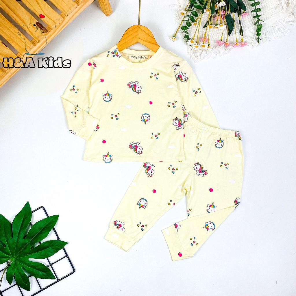 Bộ dài tay thun lạnh in hình toàn thân Minky Mom mềm mịn mát cho bé trai bé gái - HÀNG LOẠI 1 (BẢNG 2)