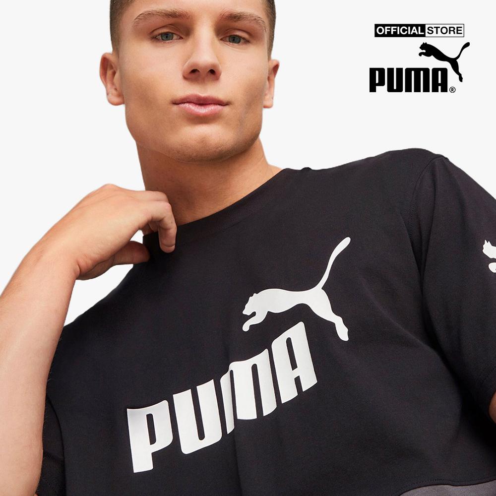 PUMA - Áo thun nam cổ tròn tay ngắn Puma Power Colourblock 673321