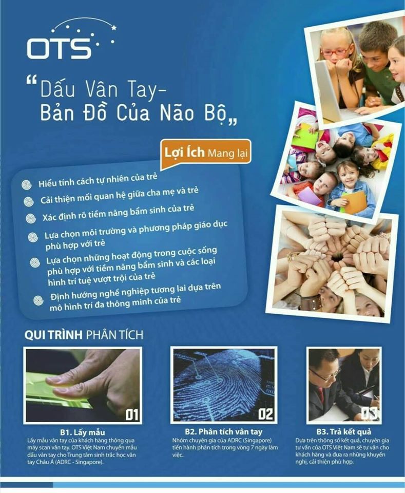 Sinh trắc vân tay cho bé - OTS - Chính xác đến 95%