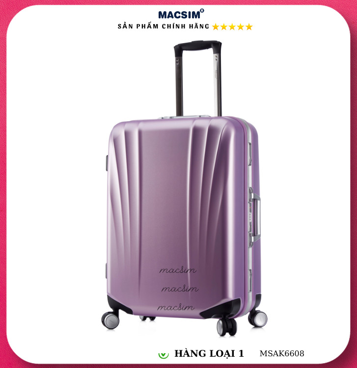 Vali cao cấp Macsim Aksen hàng loại 1 MSAK6608 cỡ 20inch ( màu tím)