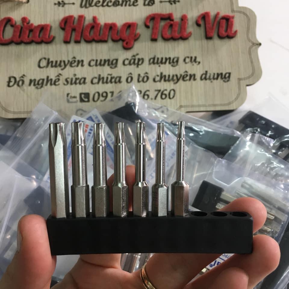 Bộ 7 mũi hoa dâu 5 cạnh, có lỗ THÉP CỨNG