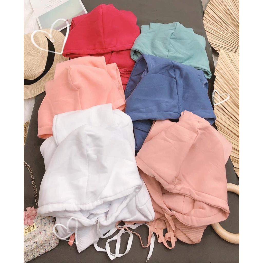 Hình ảnh Áo Hoodie Nỉ Bông Ngoại Trơn Unisex Basic Nam Nữ Oversize Form Rộng Nhiều Màu Ulzzang,  Hoodie Basic Unisex Nỉ From Rộng Màu Xám