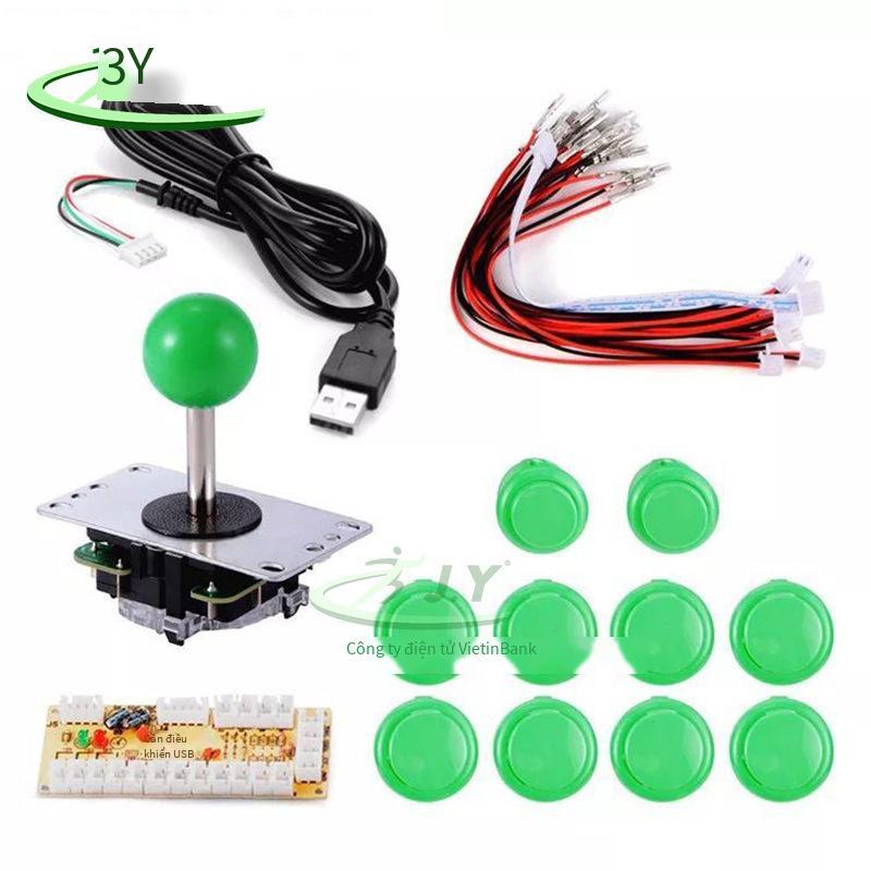 Phong cách mới nhất Bộ cần điều khiển Arcade đơn DIY Bộ điều khiển cần điều khiển máy tính USB Chip điều khiển King of Fighters Phụ kiện trò chơi