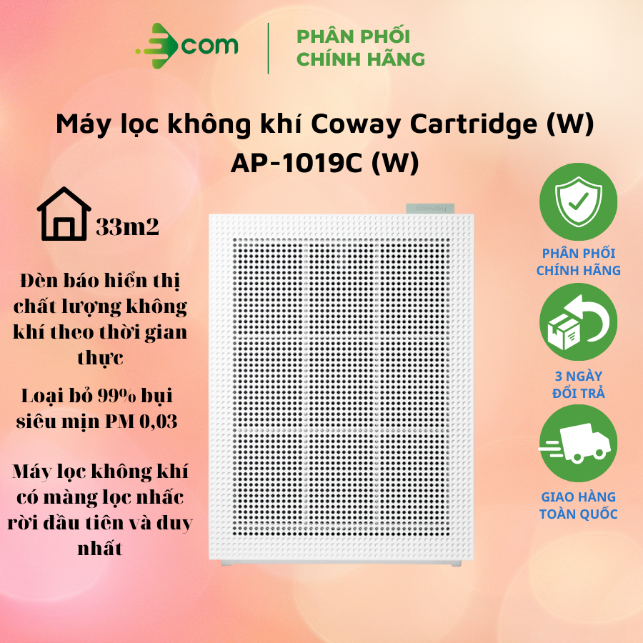 Máy lọc không khí Coway Cartridge (W) AP-1019C (W) - Hàng chính hãng