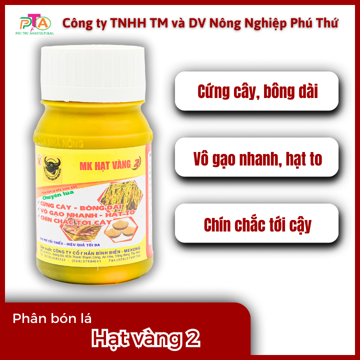 Phân Bón Lá Đầu Trâu MK Hạt Vàng 2 (5-2-10) chai 100ml