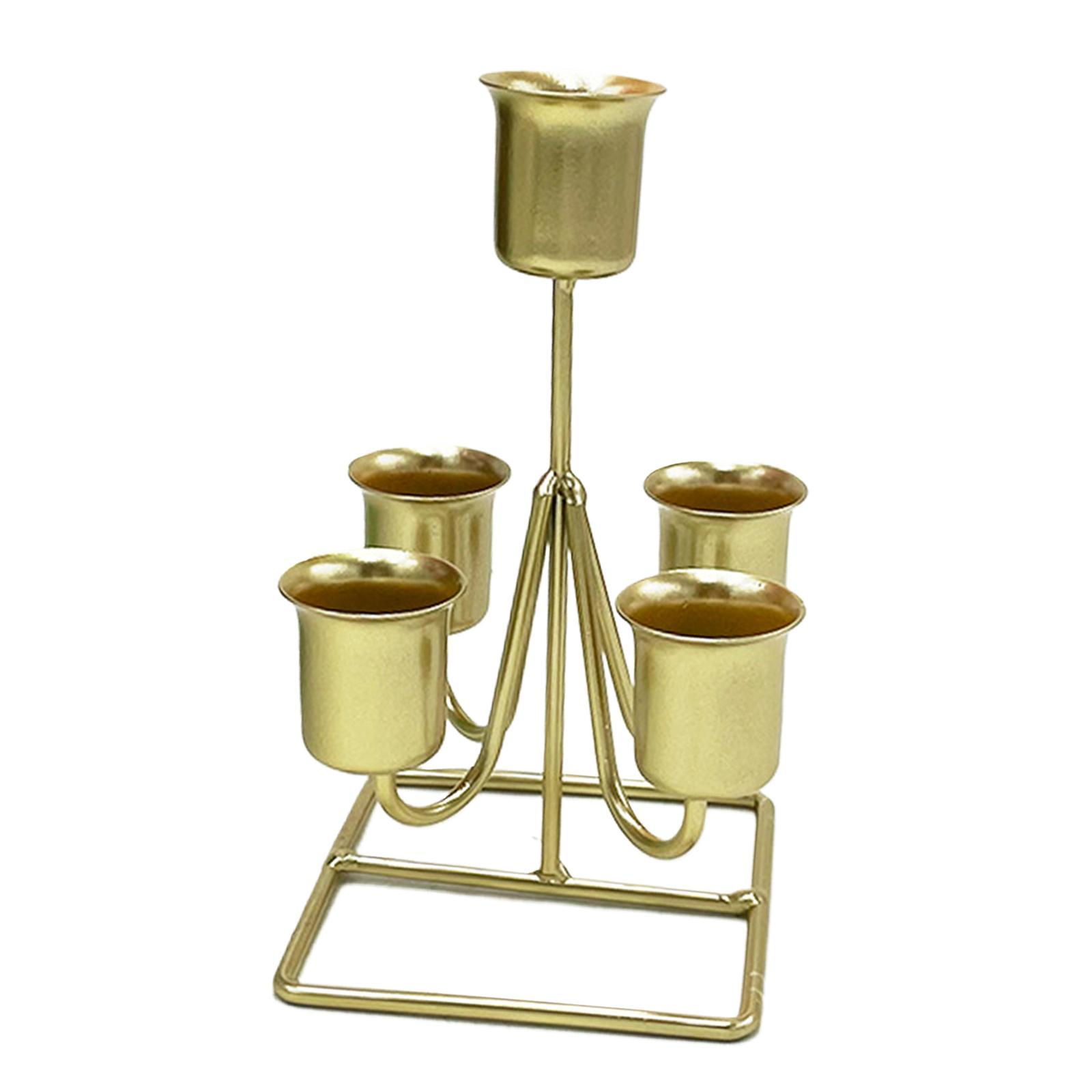 Candlestick for Taper Candles, Metal Candle Holder Romantic Candelabra Stand for Wedding, Birthday, Dinner Decorative
