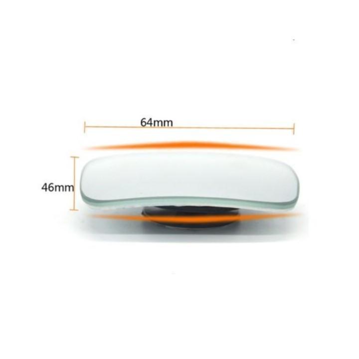 BỘ 02 GƯƠNG LỒI HÌNH CHỮ NHẬT 360 ĐỘ TĂNG TẦM NHÌN LÁI XE DÁN GƯƠNG CHIẾU HẬU