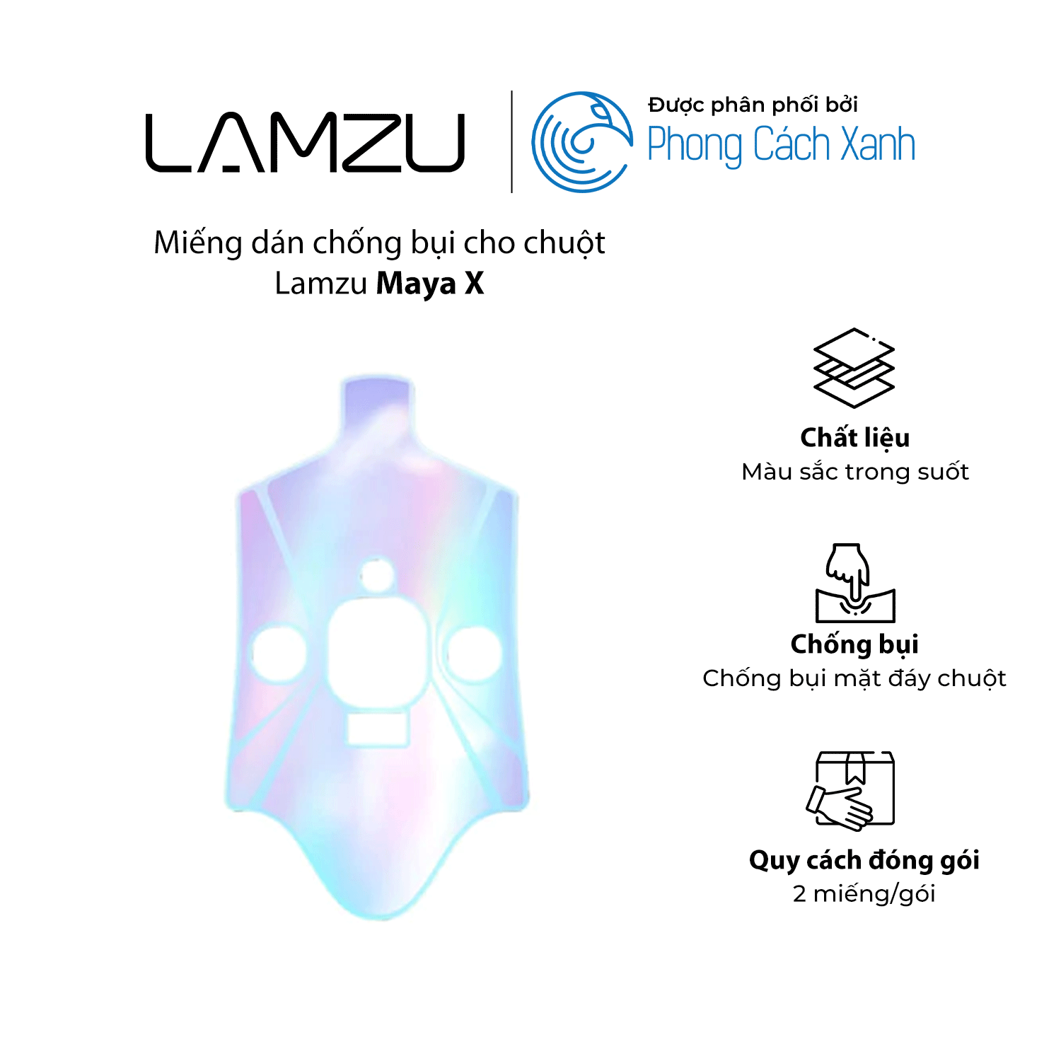 Miếng dán chống bụi cho Lamzu Maya X (2 miếng) - Hàng Chính Hãng