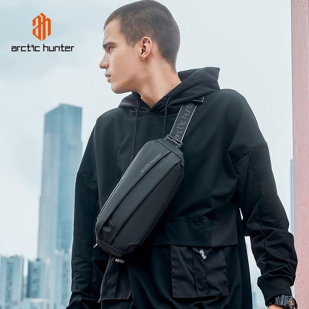 Hình ảnh Túi đeo hông, đeo ngực Arctic Hunter YB00029 chất liệu Oxford chống thấm nước, nhiều ngăn đa năng, phù hợp chạy bộ