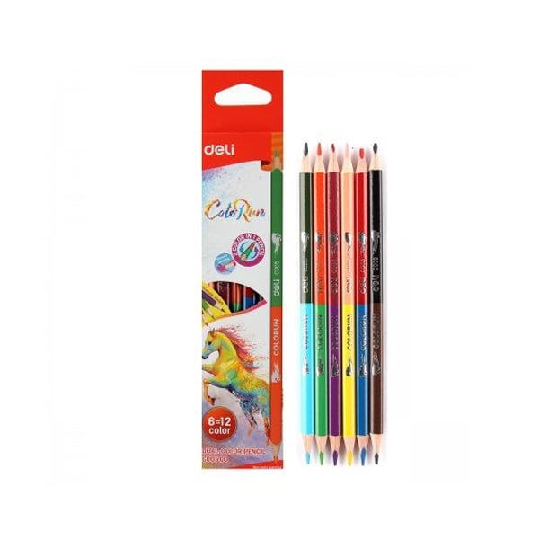 Bút Chì 2 Đầu 12 Màu Deli C005