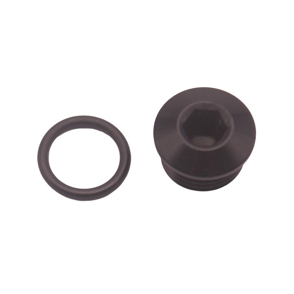 Universal 8 AN 8-AN 1/2" ORB Hex Socket Plug + O- Black