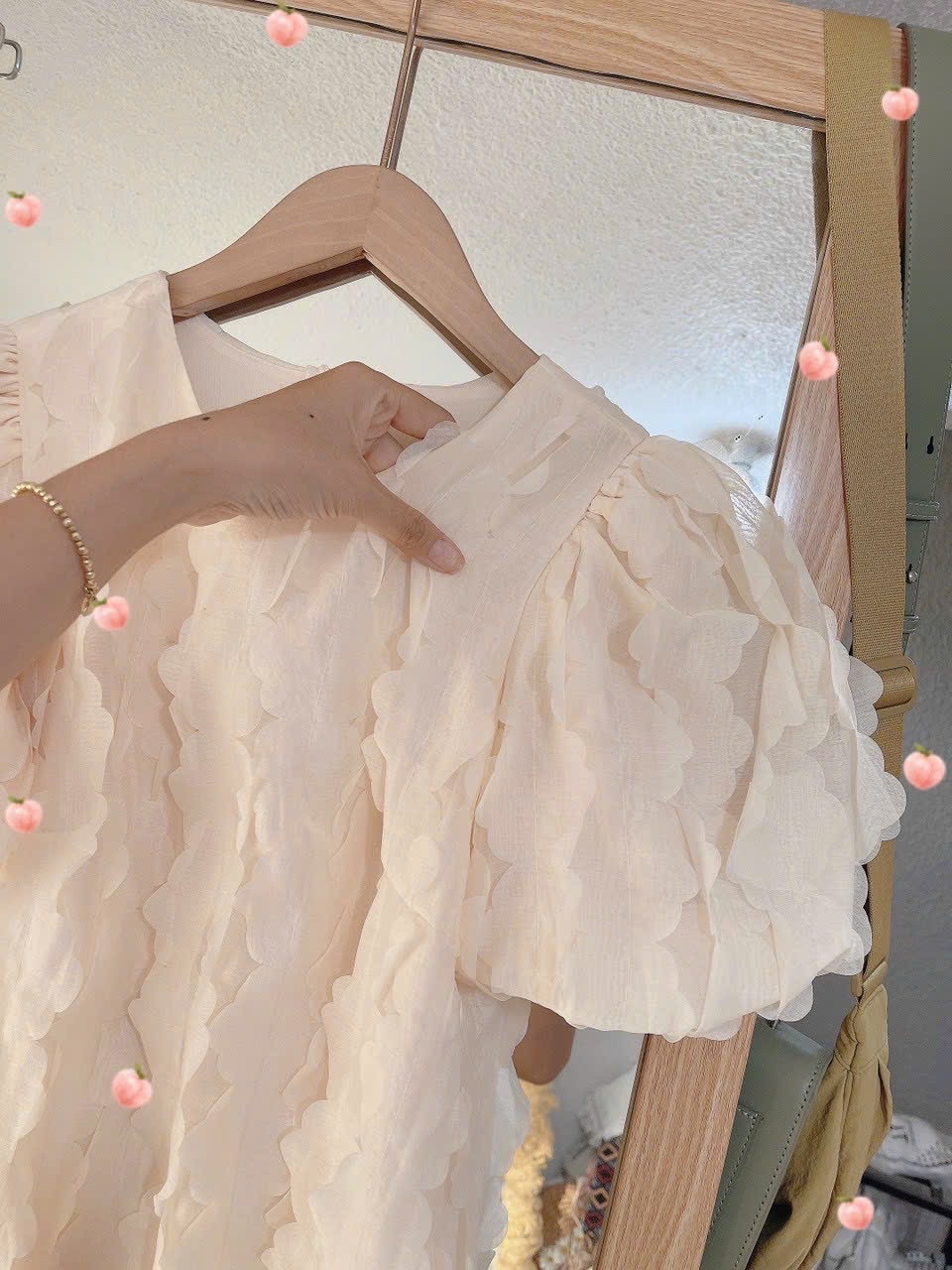 ĐẦM NGẮN SUÔNG TRƠN ĐI TIỆC TRẮNG KEM TAY BỒNG DẠO PHỐ ĐI CHƠI ĐI BIỂN