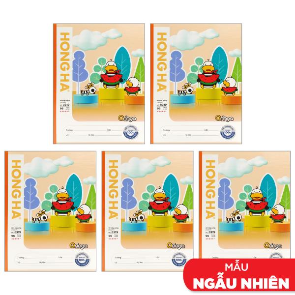 Combo 5 Tập Học Sinh Class Oringa Fun 5 Ô Ly Vuông 96 Trang 80gsm - Hồng Hà 0319