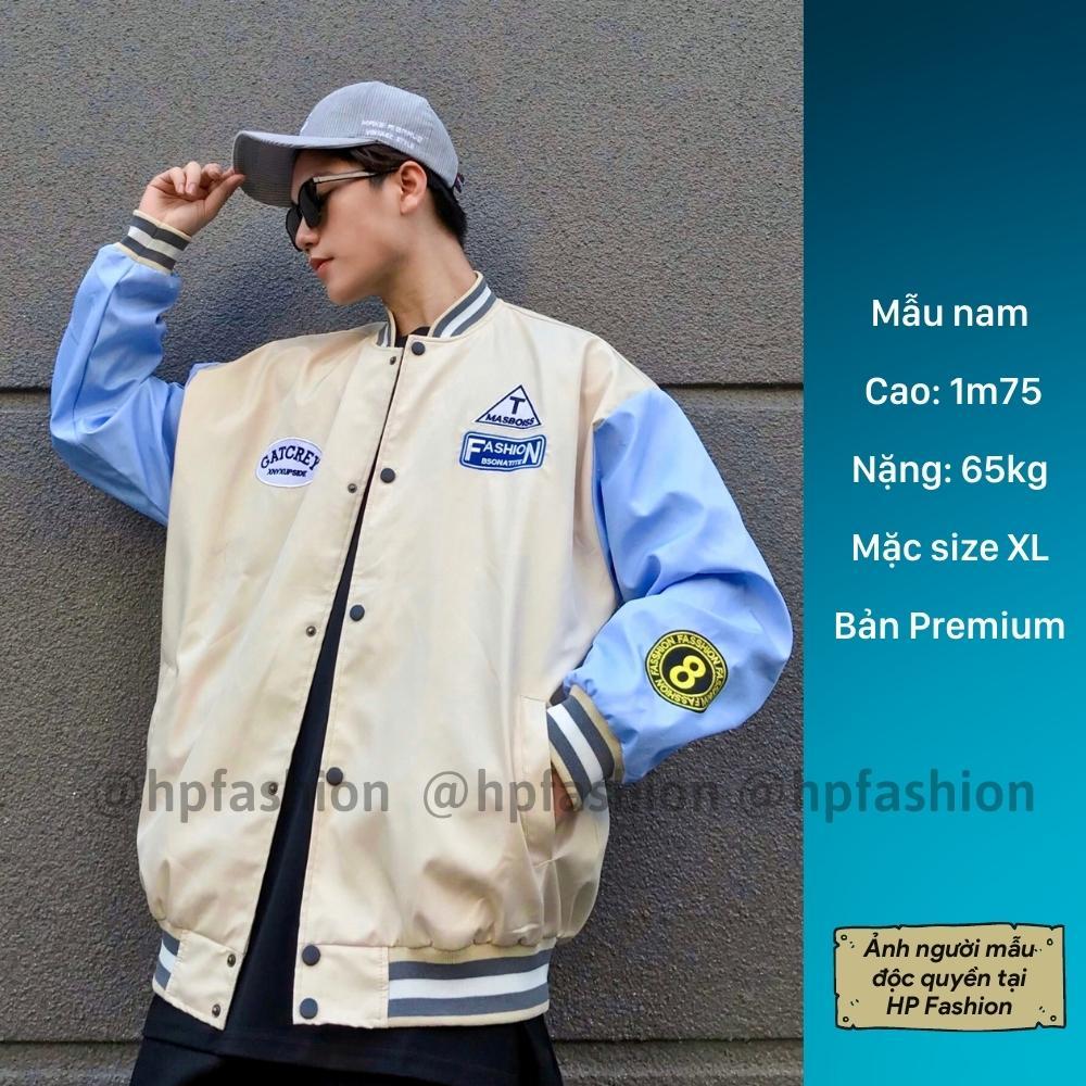 Áo khoác bóng chày form rộng FASHION vải dù cao cấp ️Áo bomber Varsity dáng Unisex nam nữ D03