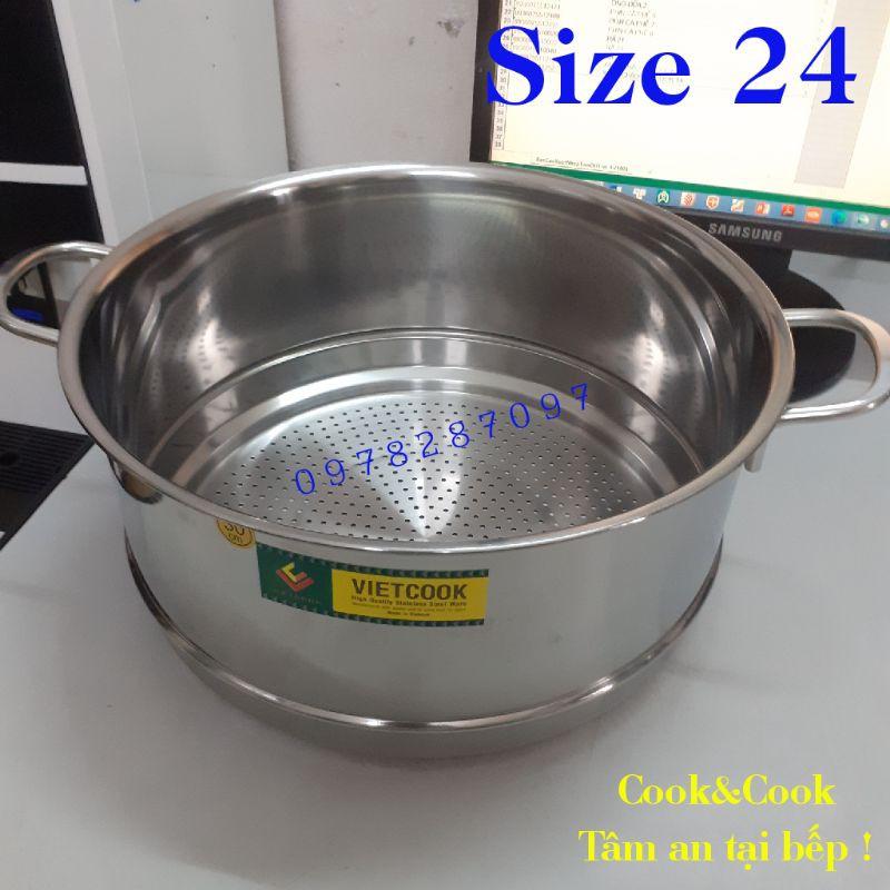 Ngăn xửng hấp inox size 24 cao cấp