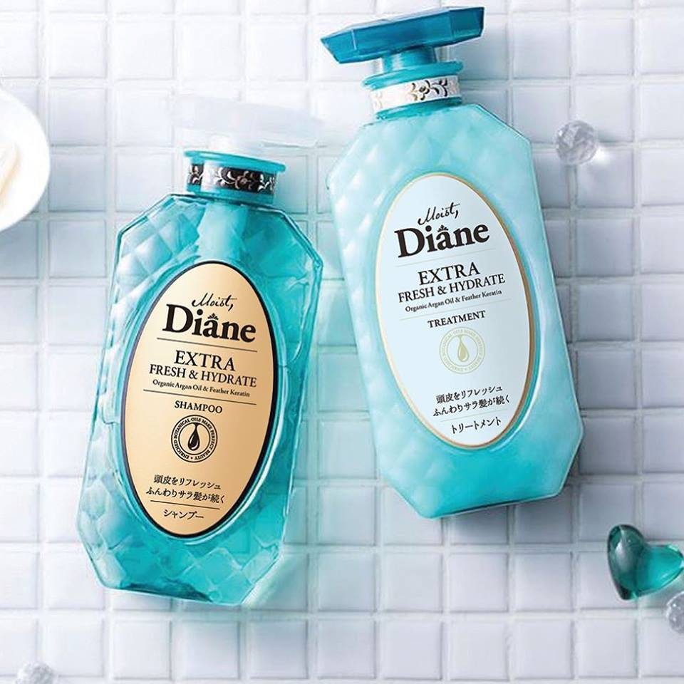 Dầu gội kiểm soát dầu, chống gàu Moist Diane Extra Fresh &amp; Hydrate Nhật Bản 450ml