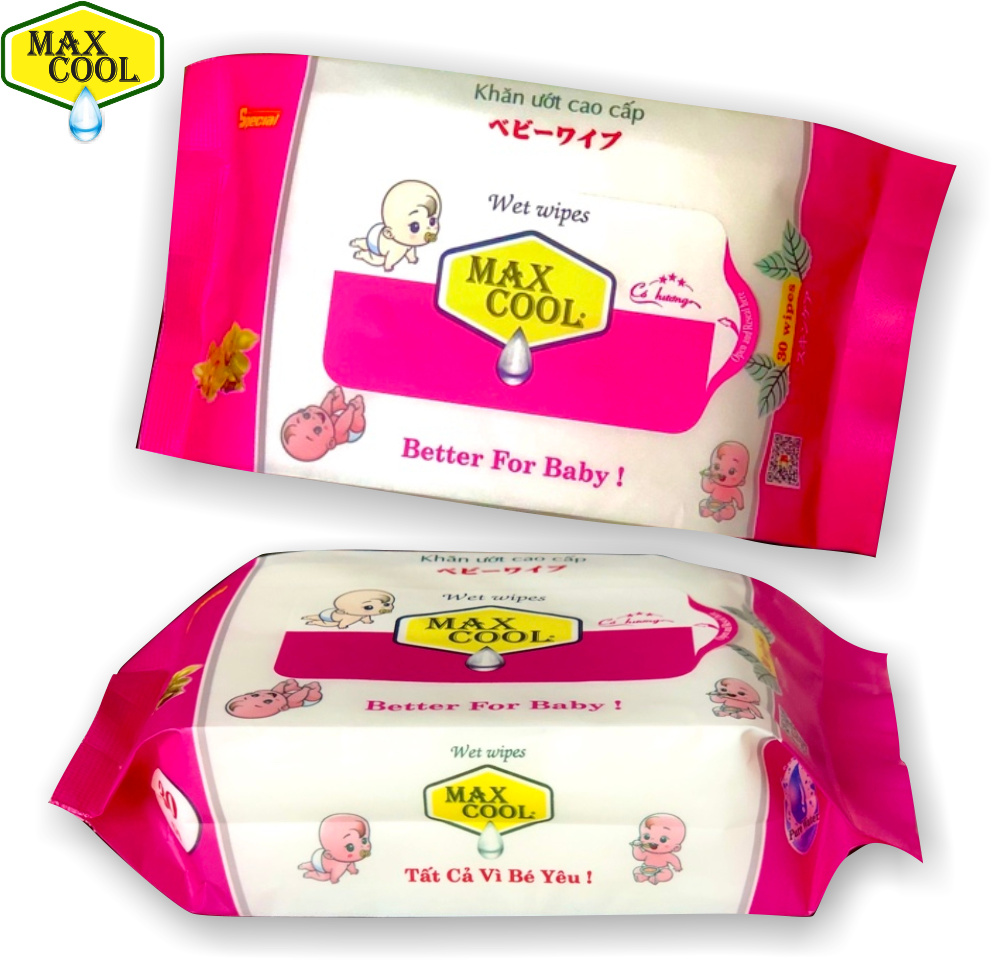 Combo 2 Gói Khăn Ướt Max Cool 30 Tờ Có Hương