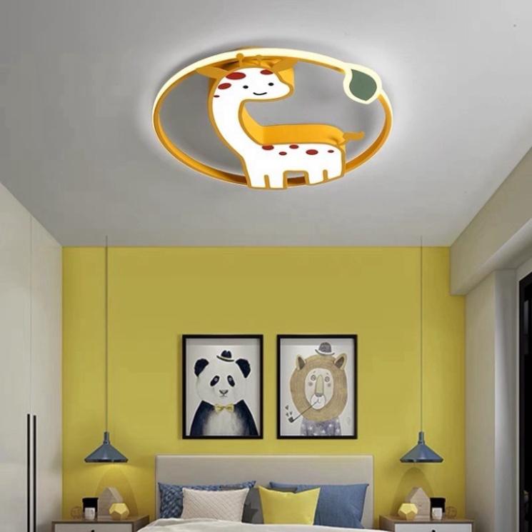 Đèn trần phòng trẻ em,đèn trần hình hươu cao cổ vàng DT DDT