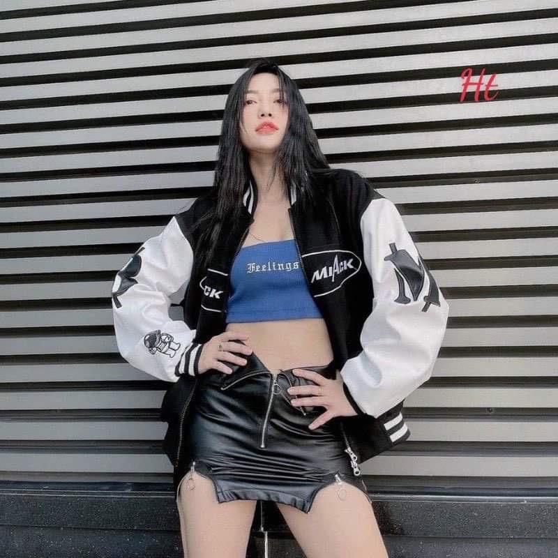 Áo bomber phối tay BLACK H2A