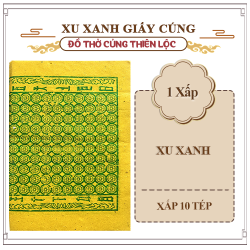 Giấy Tiền Xu Vàng &amp; Xanh - Hàng Mã Thiên Lộc