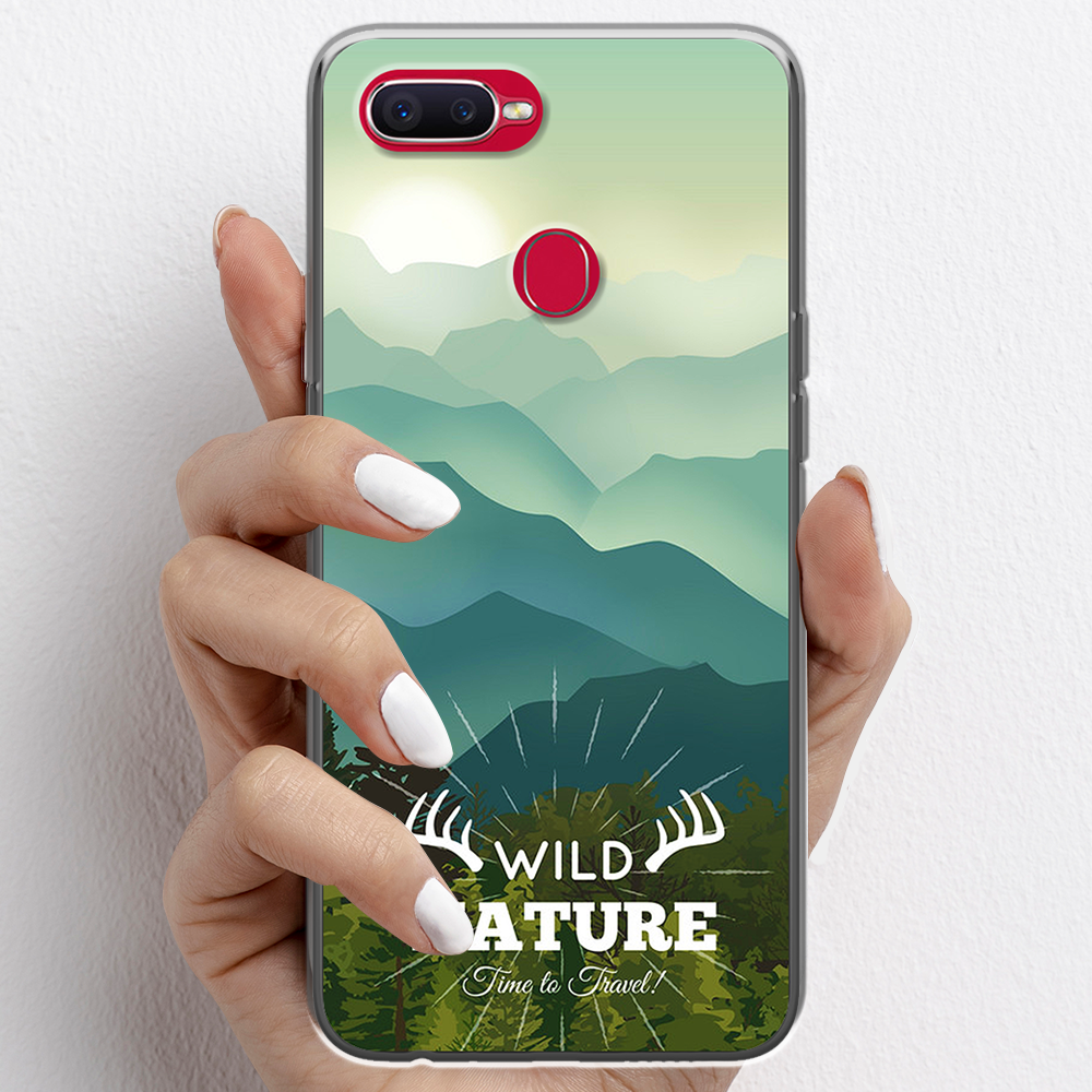 Ốp lưng cho Oppo F9 nhựa TPU mẫu Núi non