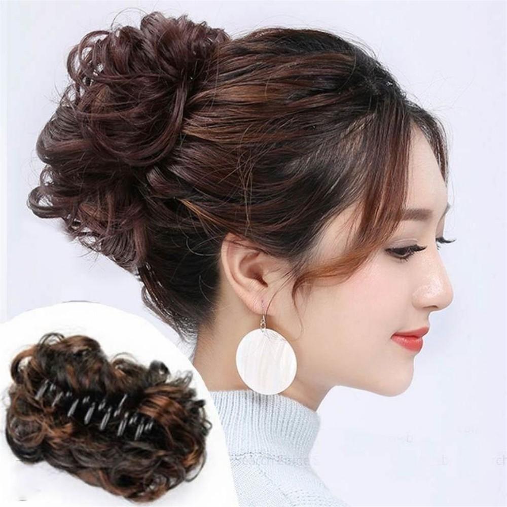 Kẹp phối tóc giả dạng xoăn mềm mại thời trang Hàn Quốc cho nữ