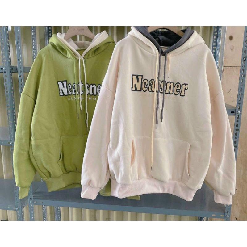 Áo hoodie nam nữ form rộng in chữ nỗi, mẫu áo khoác nỉ 2 lớp có mũ to chùm đầu chống lạnh thời trang thu đông