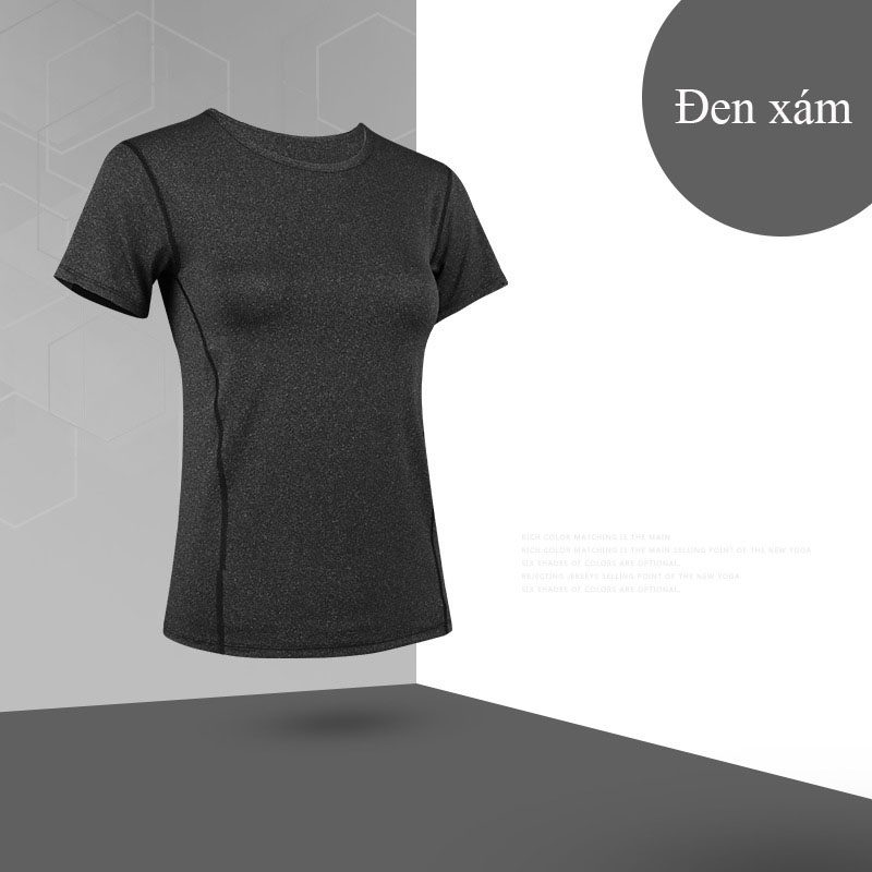 Áo thể thao nữ ngắn tay vải khô nhanh phiên bản Hàn Quốc mã YJDX0101