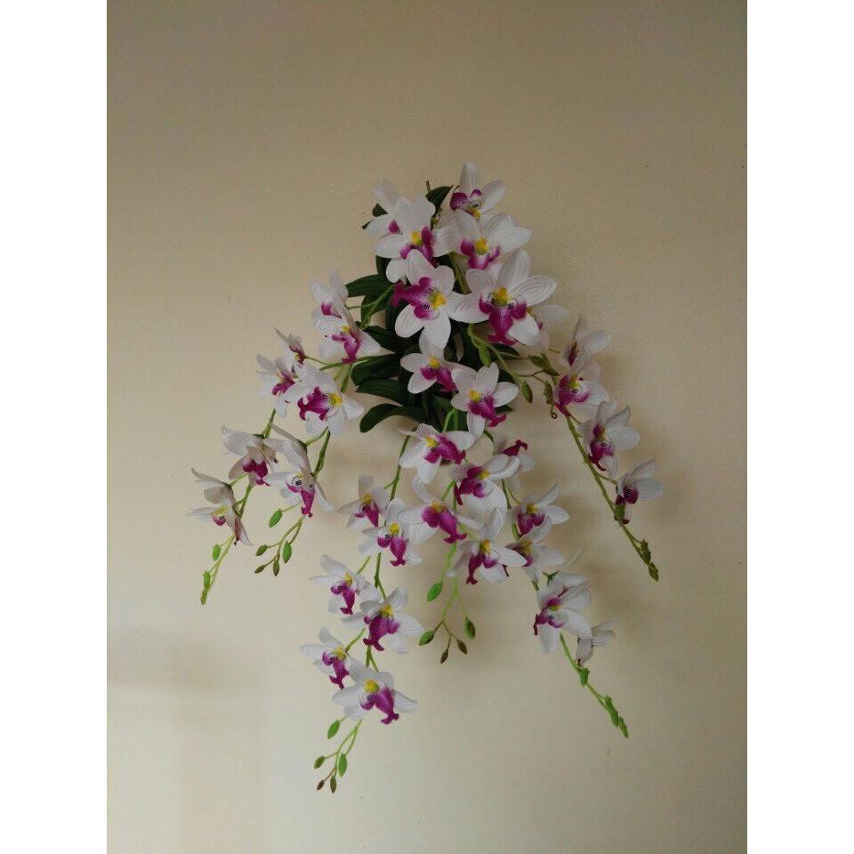 Hoa lụa hoa trang tríchùm hoa lan sao trang trí cap cấp