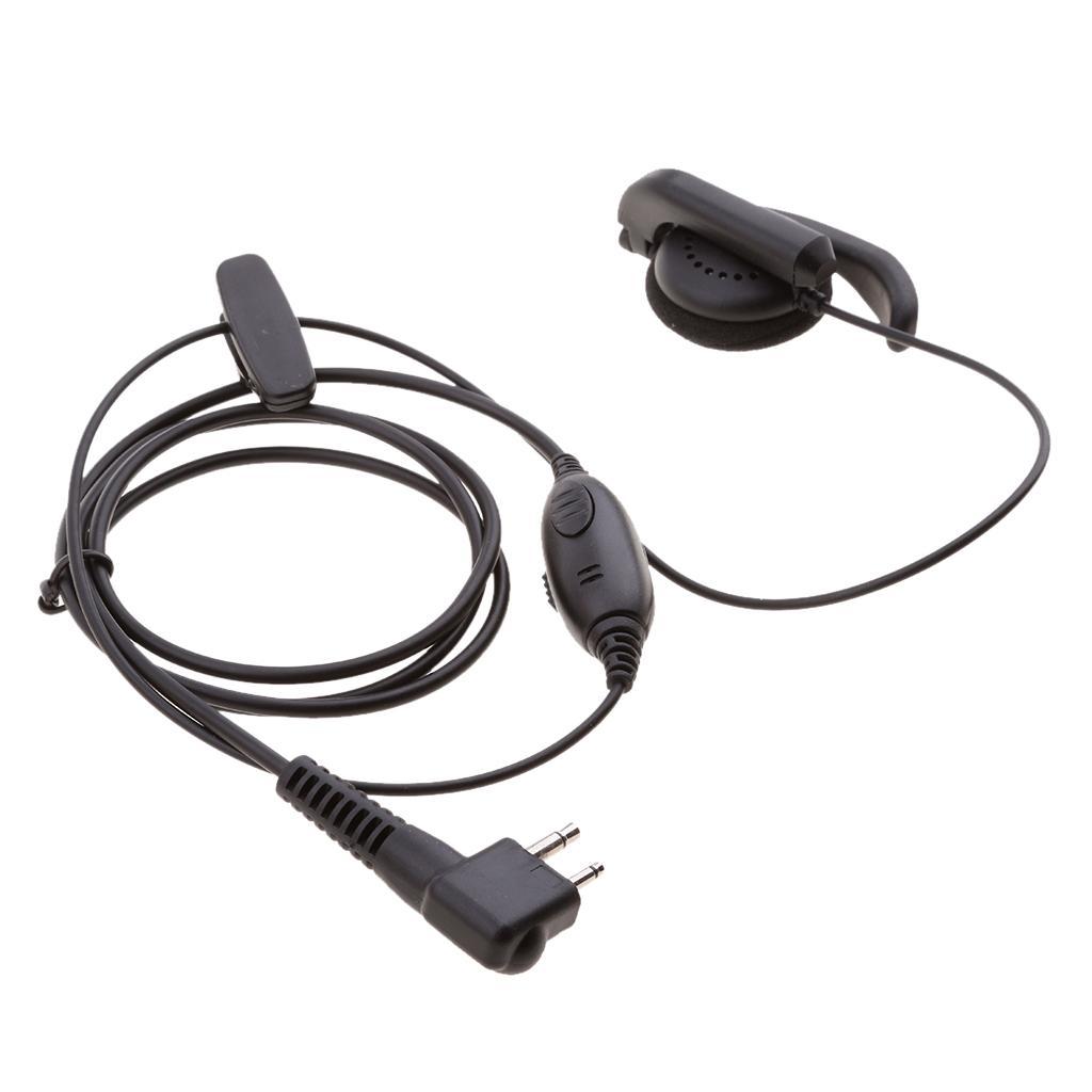 Headset Earpiece for Motorola Radios Walkie Talkie 2 Prong Pin Plug Port