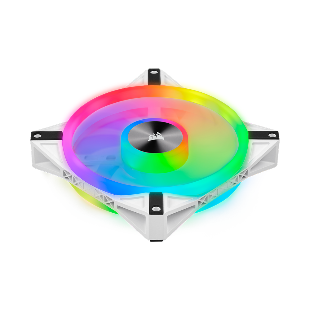 Bộ 2 quạt máy tính 140mm Corsair  QL140 WHITE RGB LED kèm Node Core - Hàng Chính Hãng