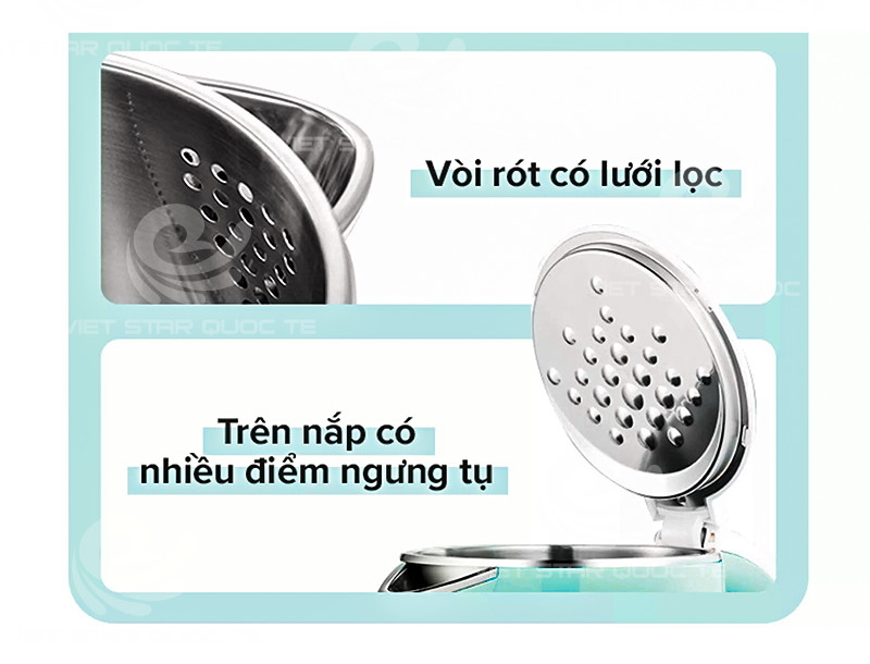 Bình đun siêu tốc Midea 1.7 lít MK-17DG - Xanh - Hàng Chính Hãng