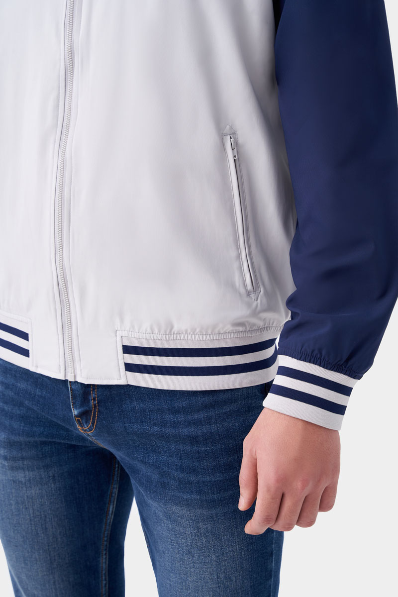 Áo Khoác Bomber Nam 5S FASHION Tay Raglan Trẻ Trung, Bo Phối Dệt Kẻ Năng Động (AKB24060)