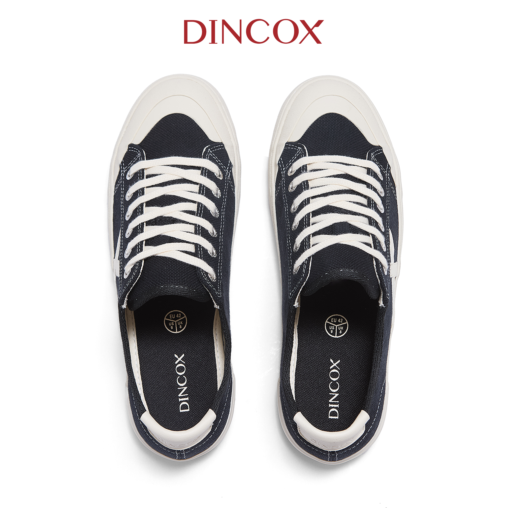 New Arrivals | Giày Vải Thể Thao Nam DINCOX DC42 Black Chất Liệu Canvas Cao Cấp, Thiết Kế Trẻ Trung