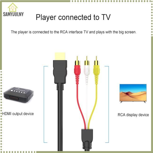 Cáp Chuyển Đổi Hdmi Sang 3rca Av 5v Nhỏ Gọn Tiện Dụng Cho Gia Đình
