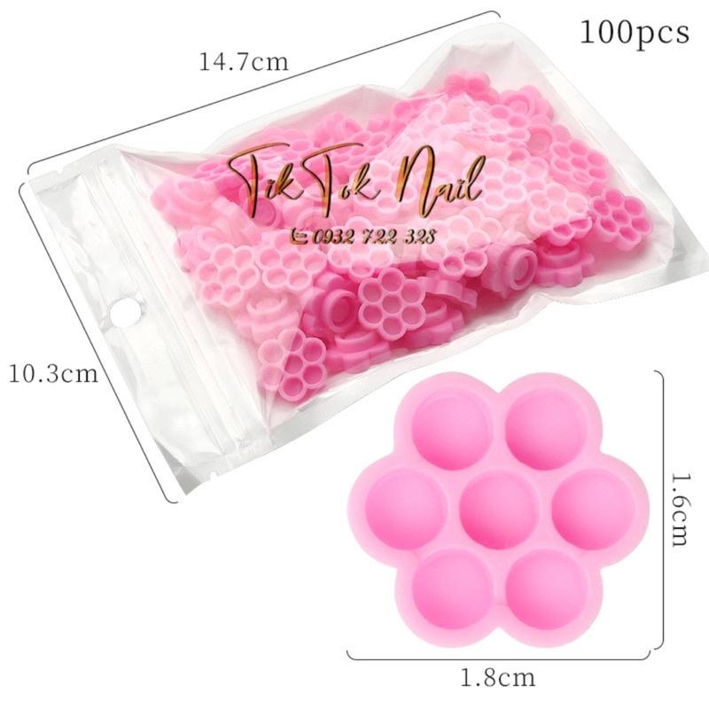 Nút hoa mai chấm keo mi