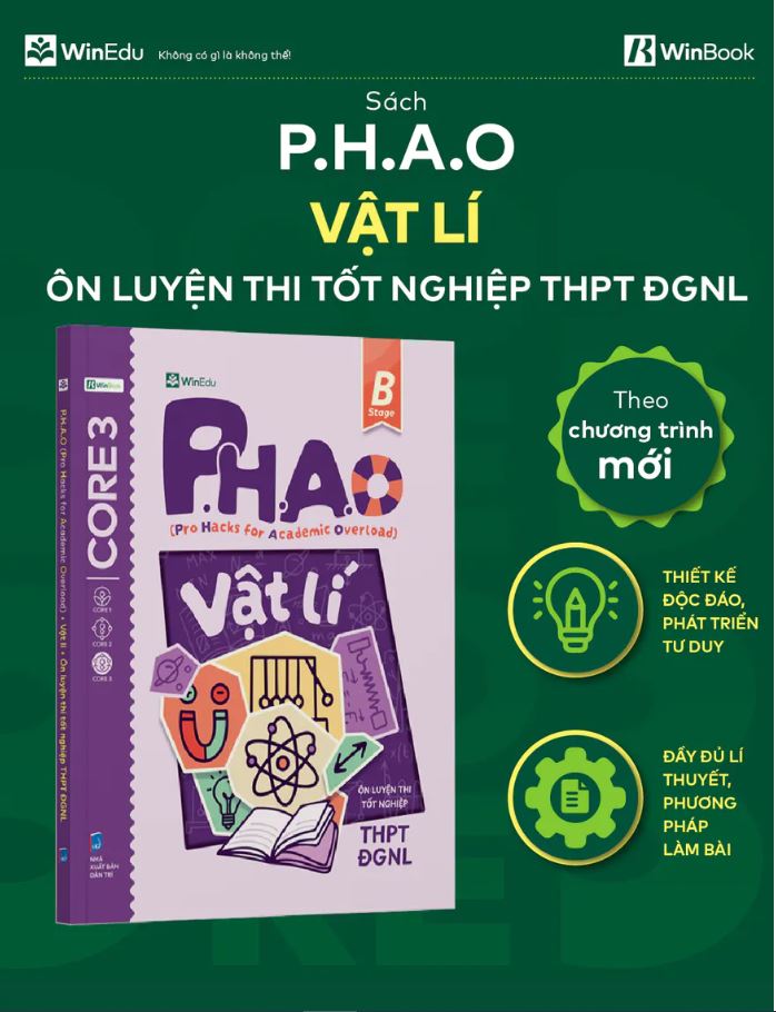 Sách P.H.A.O Ôn luyện thi tốt nghiệp THPT, ĐGNL - Vật Lý