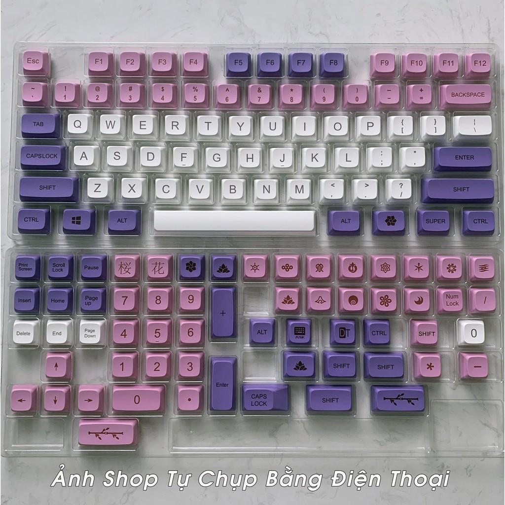 Keycap XDA Hana Thick PBT Dyesub Bộ Nút Cho Bàn Phím Cơ 134 Phím